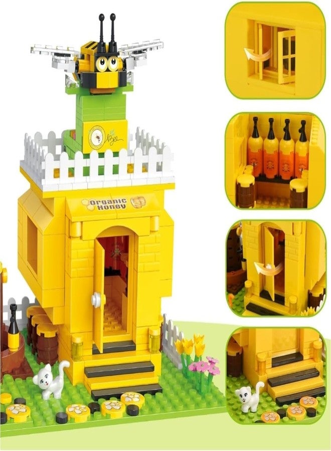 Babelly Bee Farm Building Blocks (468 pcs) - Garden Scene, Flowers, Educational Toy for Kids, Multicolor Plastic - Image 5